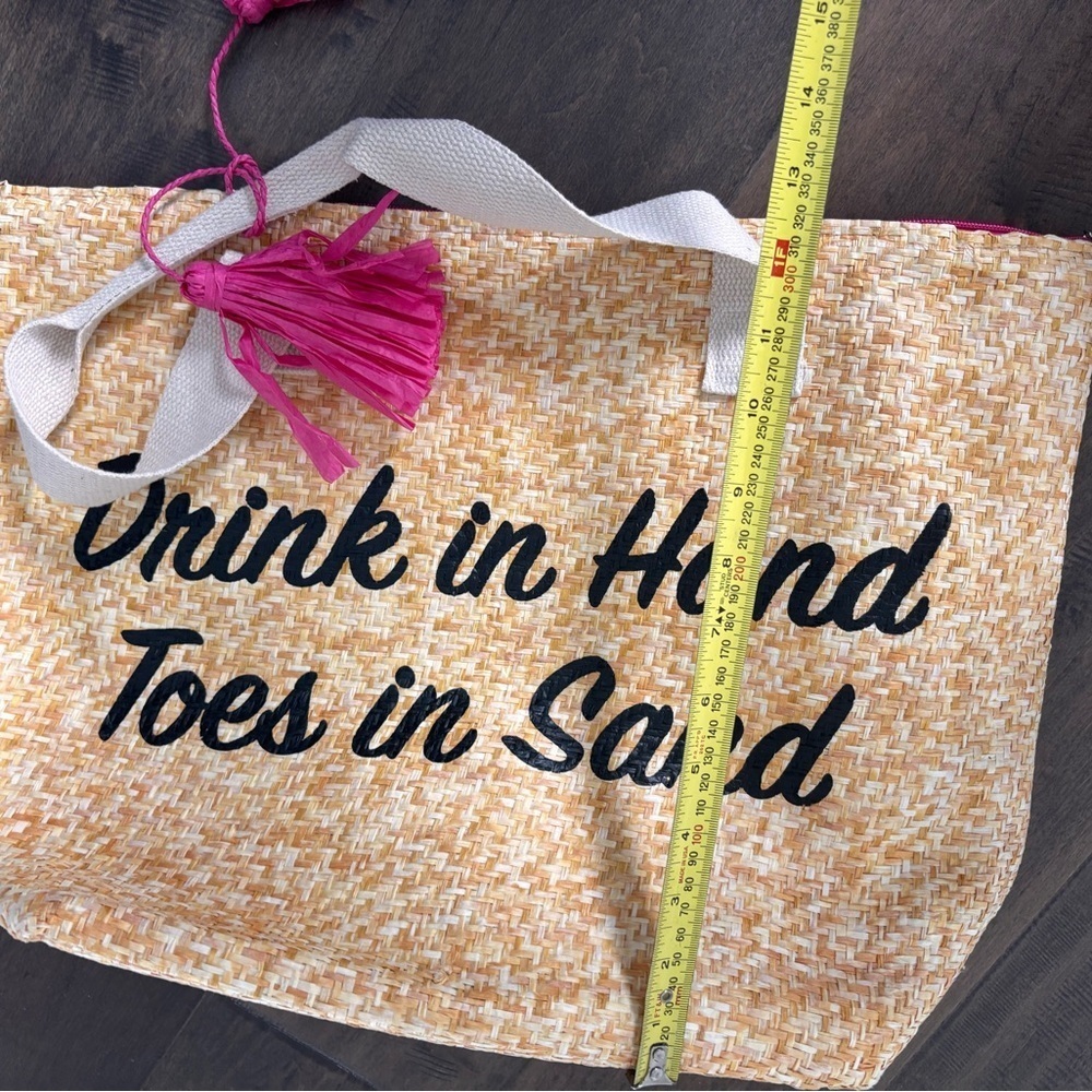 Woven Beach Tote with Fun Quote - Picture 5 of 6